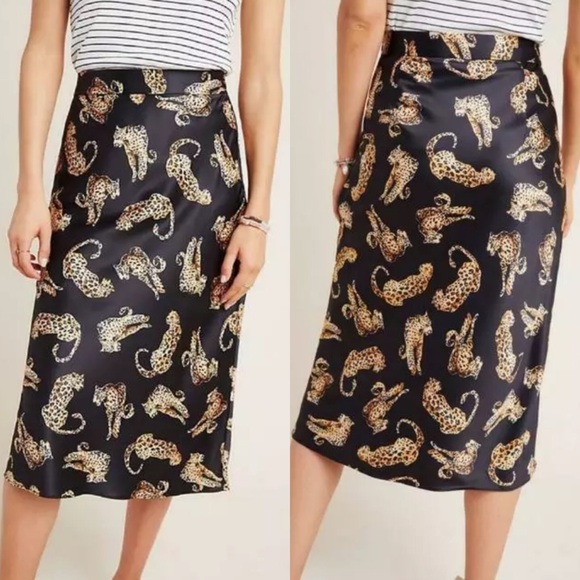 hutch leopard midi skirt